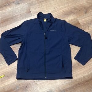 Eddie Bauer Men's Navy Soft Shell Full Zip Windbreaker Size Large